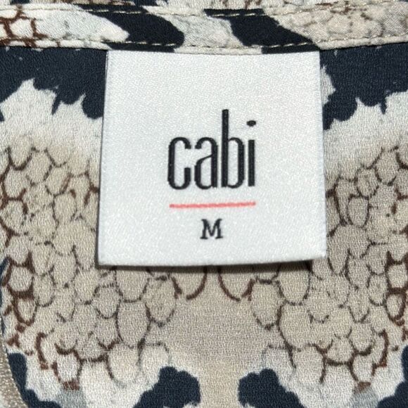 CAbi semi sheer Snake Print Blouse - Picture 4 of 5